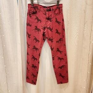 BDG Horse Print High Rise Cigarette Ankle Jean, sz.8